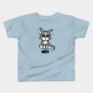 Meh Cat (Small Design) Kids T-Shirt